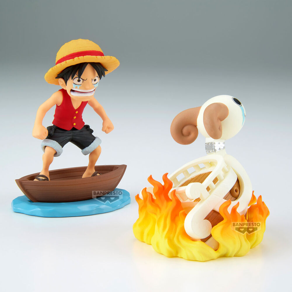 One Piece Luffy & Going Merry Log Stories figure 8cm 2