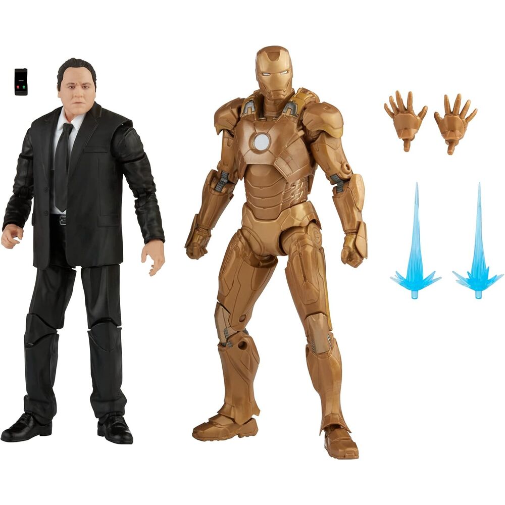 Marvel The Infinity Saga Iron Man 3 Happy Hogan and Iron Man Mark XXI set 2 figures 15cm 2