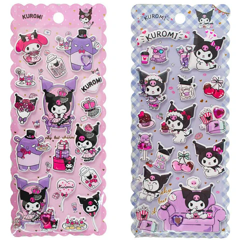 Hello Kitty Kuromi assorted Embossed stickers