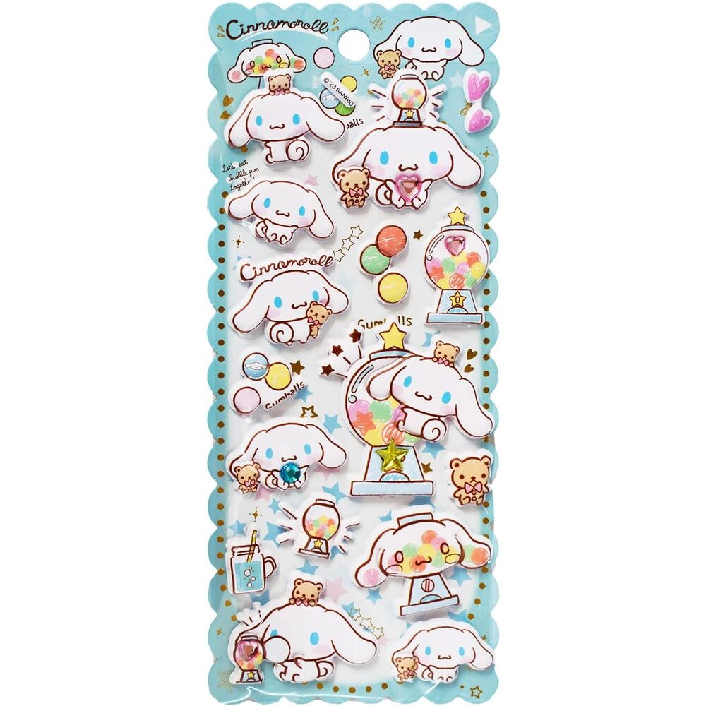 Hello Kitty Cinamoroll assorted Embossed stickers 1