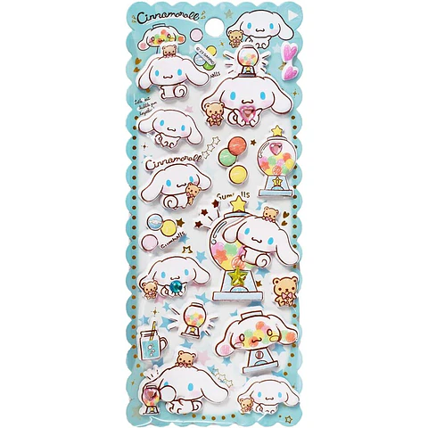Hello Kitty Cinamoroll assorted Embossed stickers
