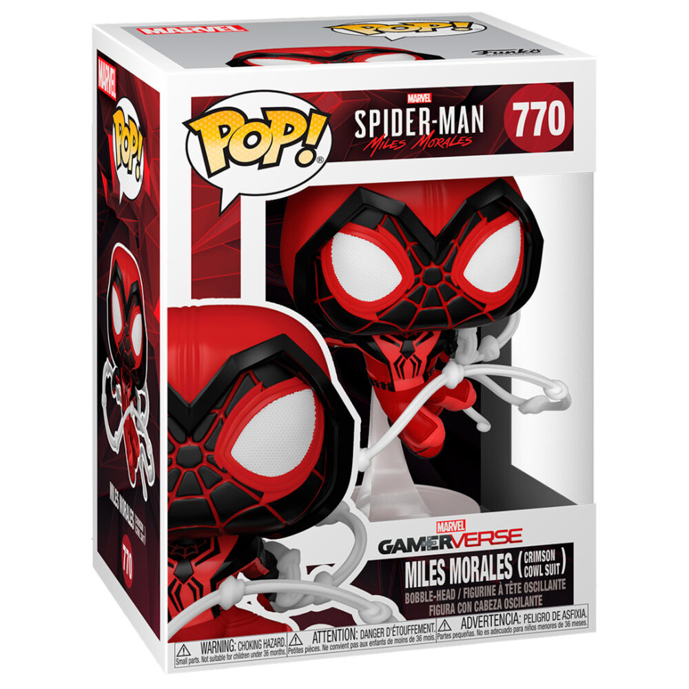 POP figure Marvel Spiderman Miles Morales Crimson Cowl Suit 2