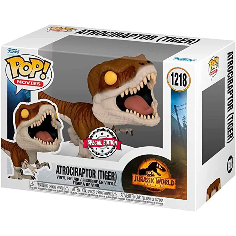 POP figure Jurassic World Atrociraptor Tiger Exclusive 1