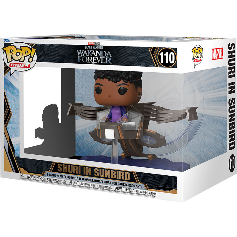 POP figure Black Panther Wakanda Forever Shuri in Sunbird 3