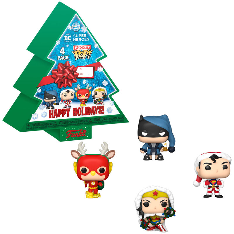 Pocket POP pack 4 figures DC Comics Happy Holidays 3