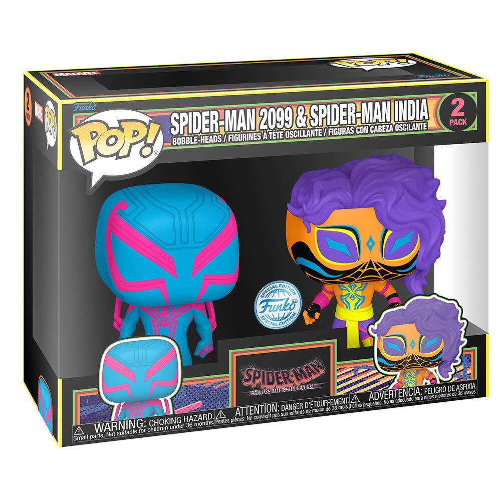 POP pack 2 figures Spider-Man - Spider-Man 2099 & Spider-Man India Exclusive 1