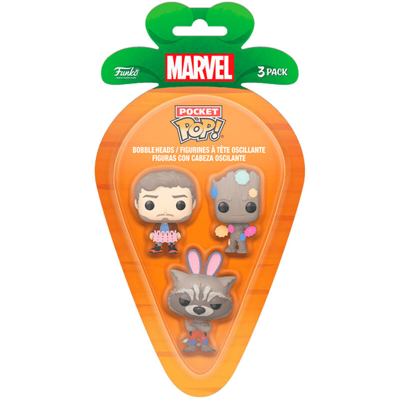 Carrot Pocket POP blister 3 figures Marvel Guardians of the Galaxy easter 2