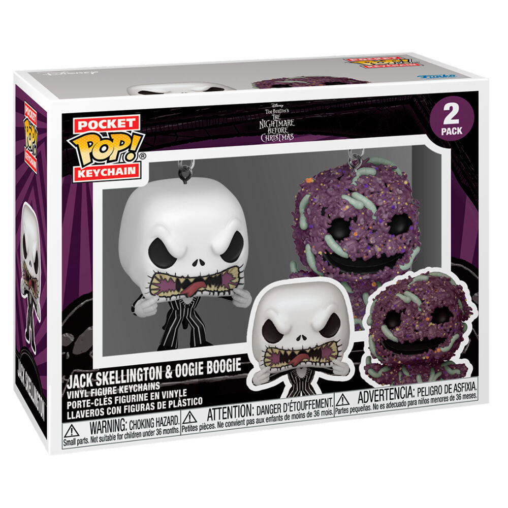 Pocket POP pack 2 keychain Disney Nightmare Before Christmas Jack & Oogie Boogie 2