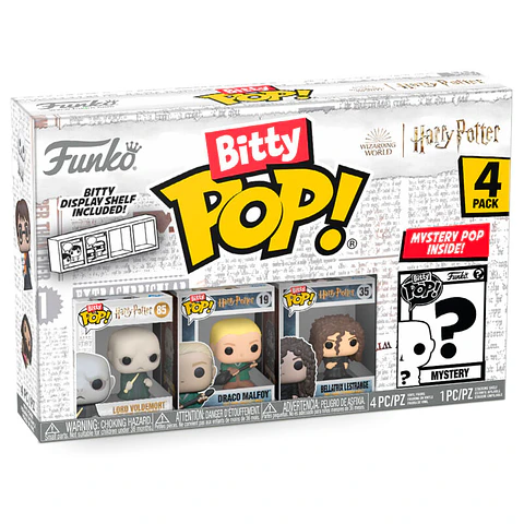 Blister 4 figures Bitty POP Harry Potter Voldemort