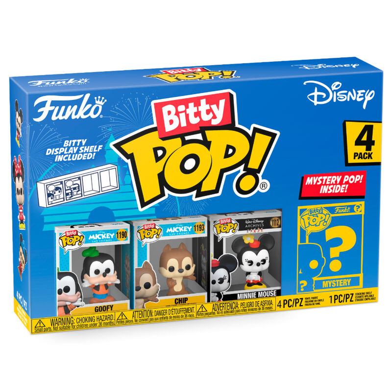 Blister 4 figures Bitty POP Disney Sorcerer Goofy 1