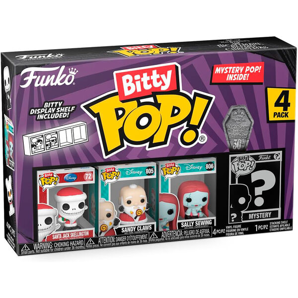 Blister 4 figures Bitty POP Disney Nightmare Before Christmas Santa Jack 1