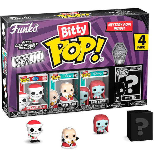 Blister 4 figures Bitty POP Disney Nightmare Before Christmas Santa Jack 3