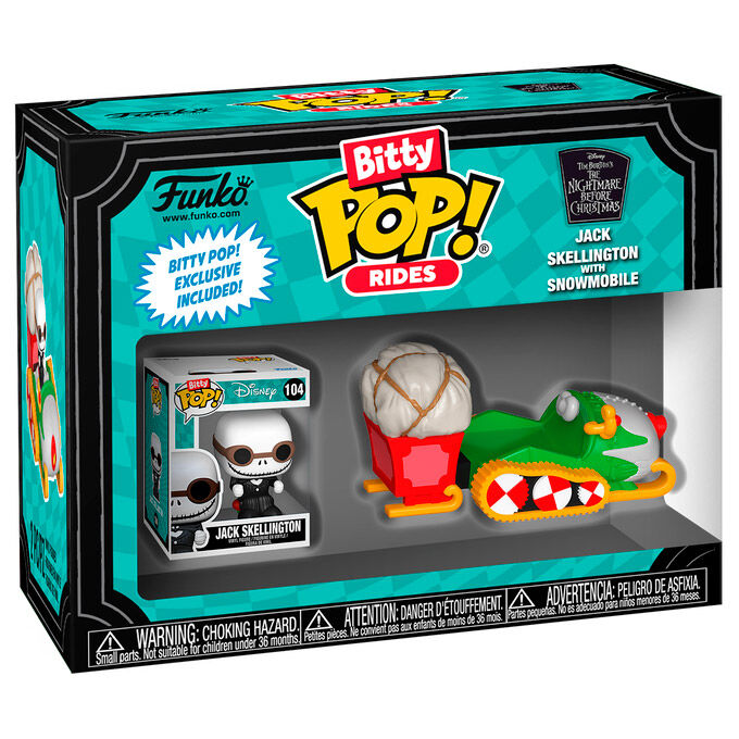 Bitty POP figure Ride Disney The Nightmare Before Christmas Jack Skellington with Snowmobile 1