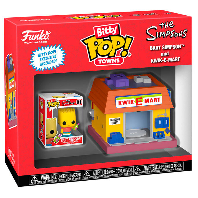 Bitty POP figure Town Simpsons Bart Simpsons and Kwik-E-Mart 1