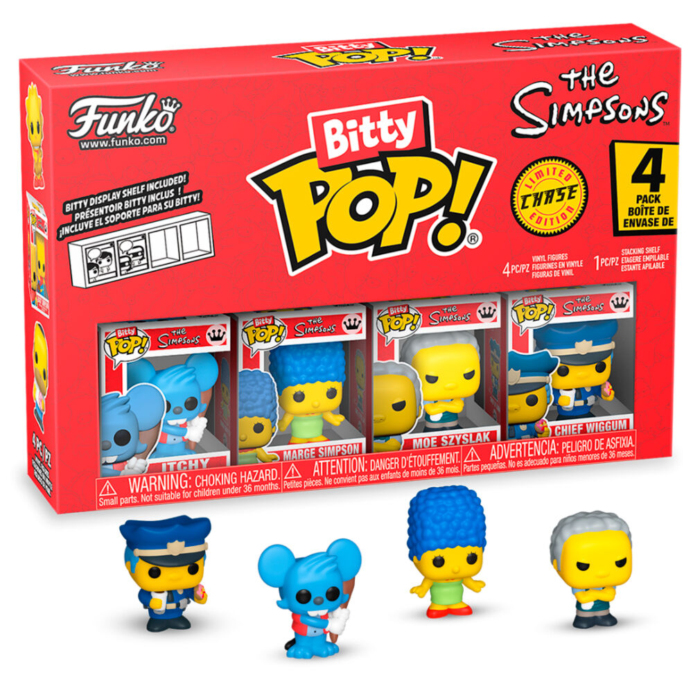 Blister 4 figures Bitty POP The Simpsons Itchy 2