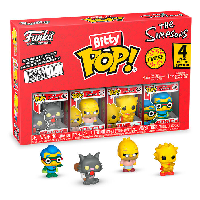 Blister 4 figures Bitty POP The Simpsons Scratchy 2
