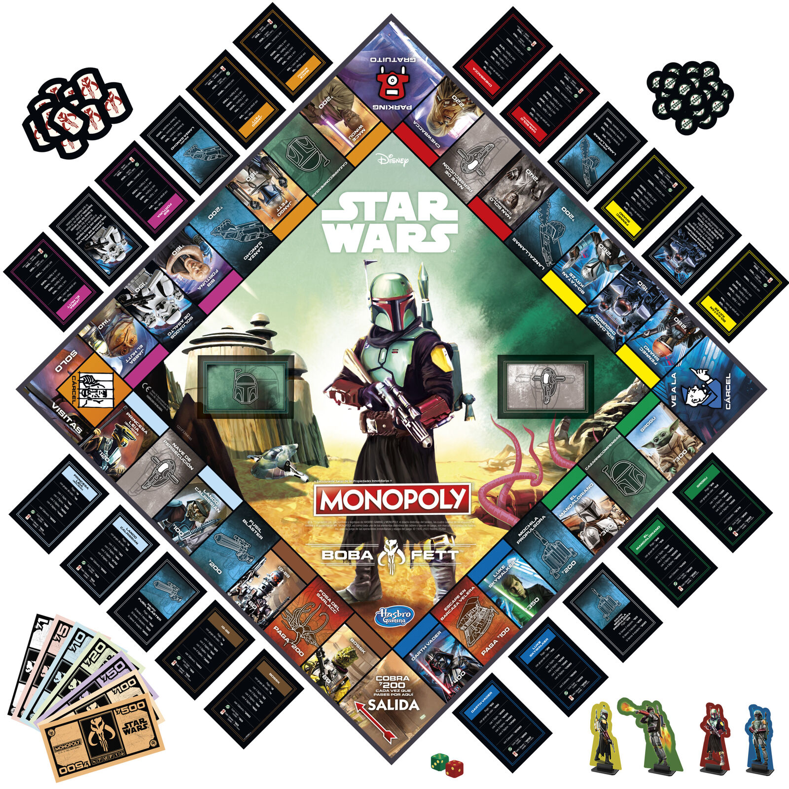 Spanish Star Wars Boba Fett Monopoly game 3