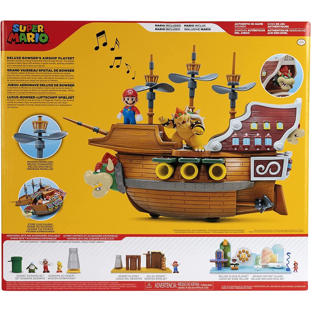 Nintendo Super Mario Deluxe Aeronave Bowser playset 2
