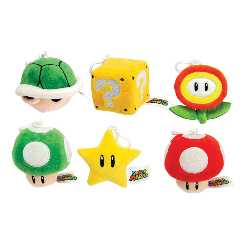 Super Mario Bros Icons assorted plush keychain 10cm 1