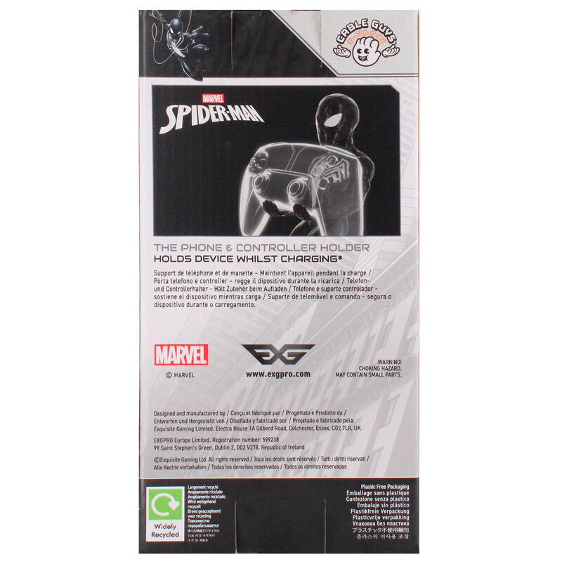Marvel Symbiote Spider-Man figure clamping bracket Cable guy 21cm 12