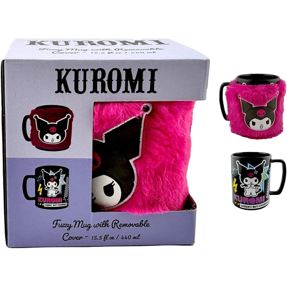 Hello Kitty Kuromi Mug with teddy bear cover 440ml 3