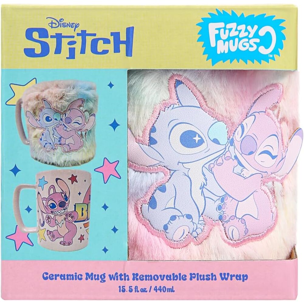 Disney Angel & Stitch Mug with teddy bear cover 440ml 2