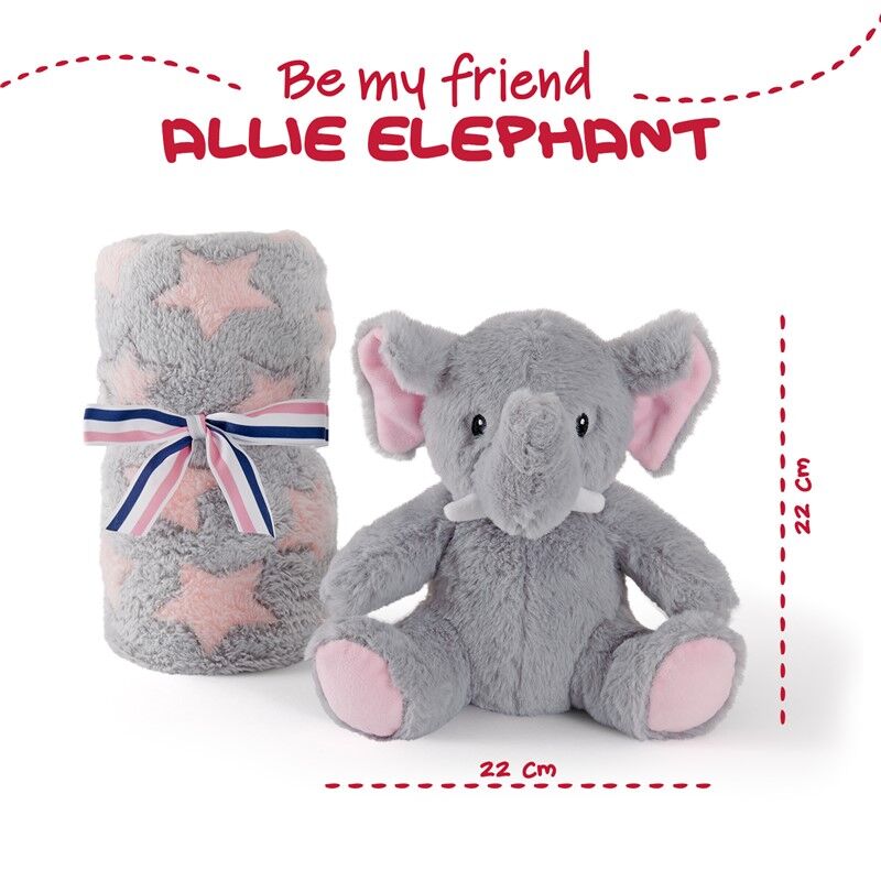 Allie Elephant Soft blanket + plush toy 22cm 2