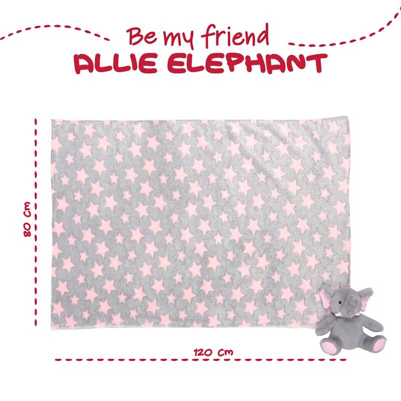 Allie Elephant Soft blanket + plush toy 22cm 4