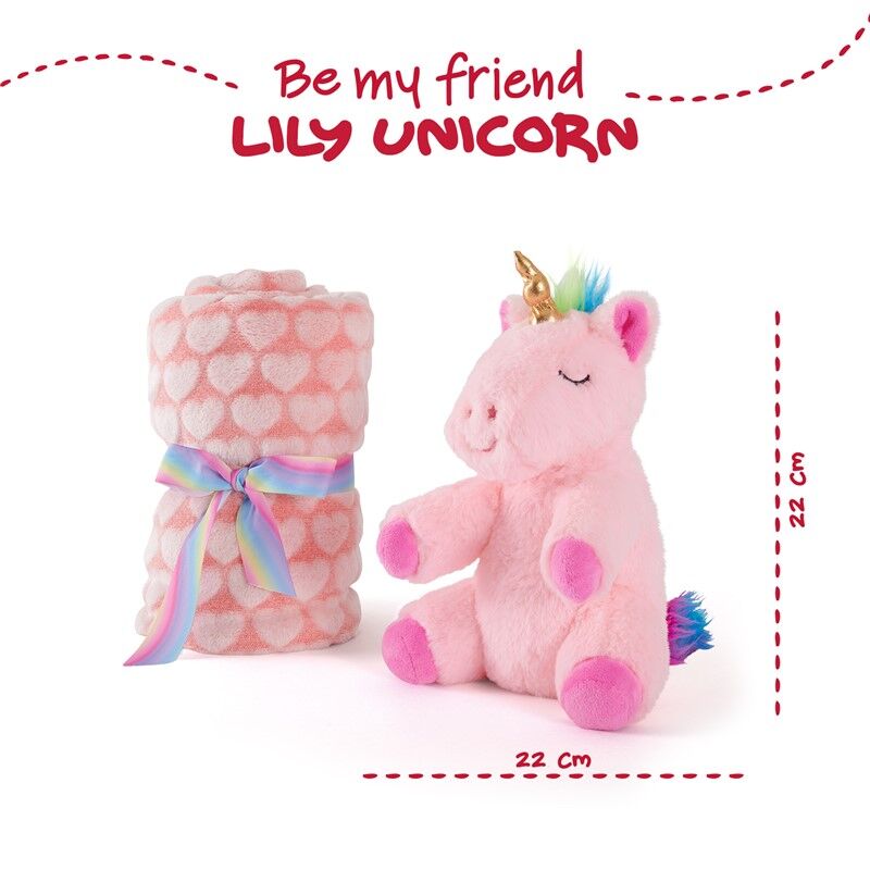 Lily Unicorn Soft blanket + plush toy 22cm 2