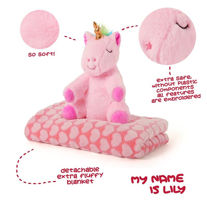Lily Unicorn Soft blanket + plush toy 22cm 3