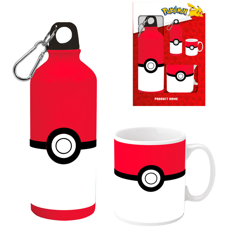 Pokemon mug + aluminium bottle set 3