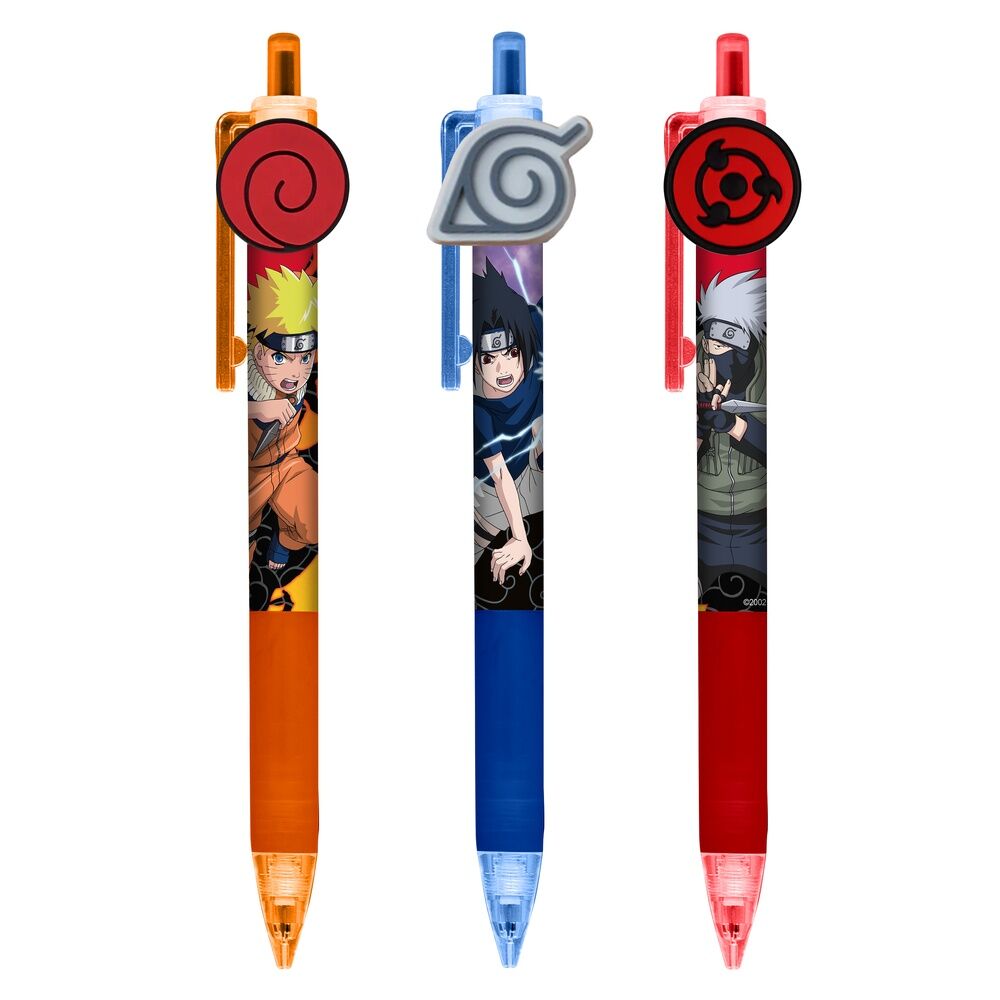 Naruto Shippuden pack of 3 pens 2