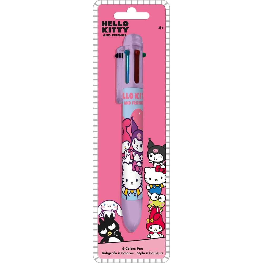 Hello Kitty and Friends Pen 6 colours 1