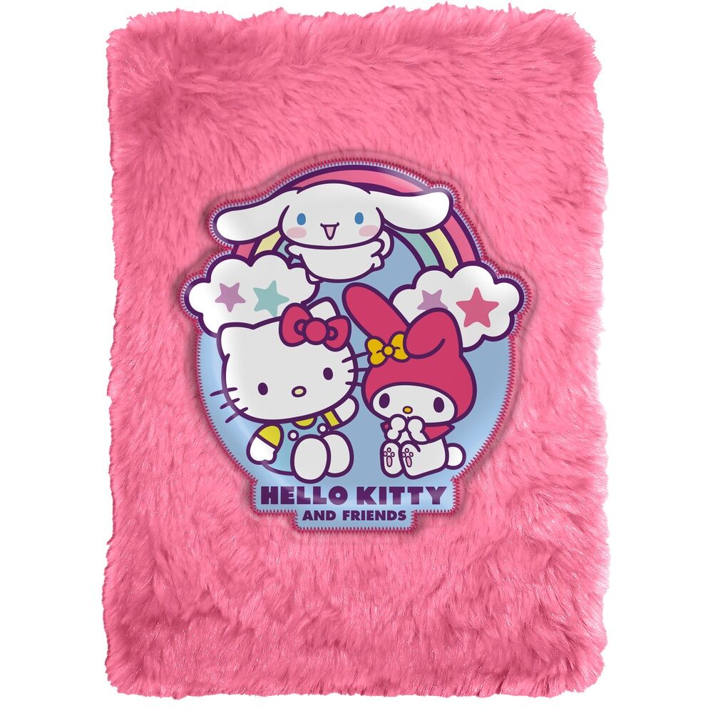 Hello Kitty and Friends A5 Plush notebook 1