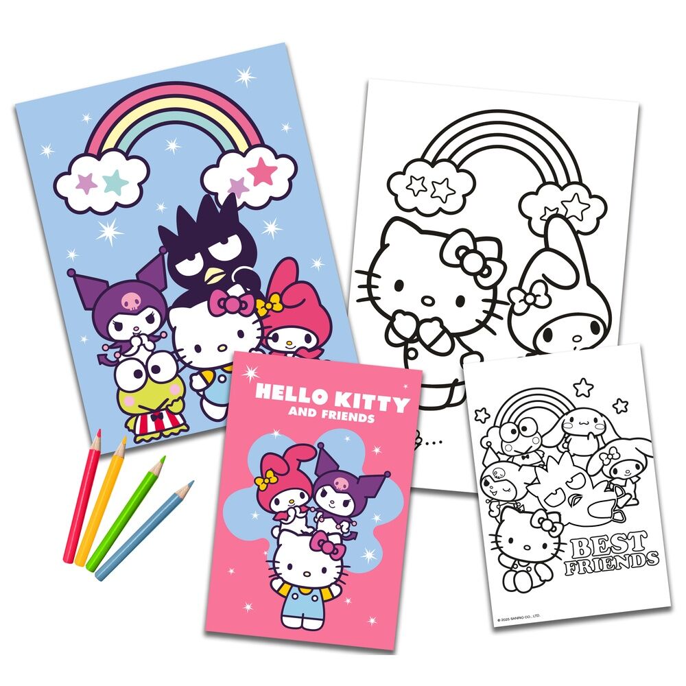 Hello Kitty and Friends colouring set 2