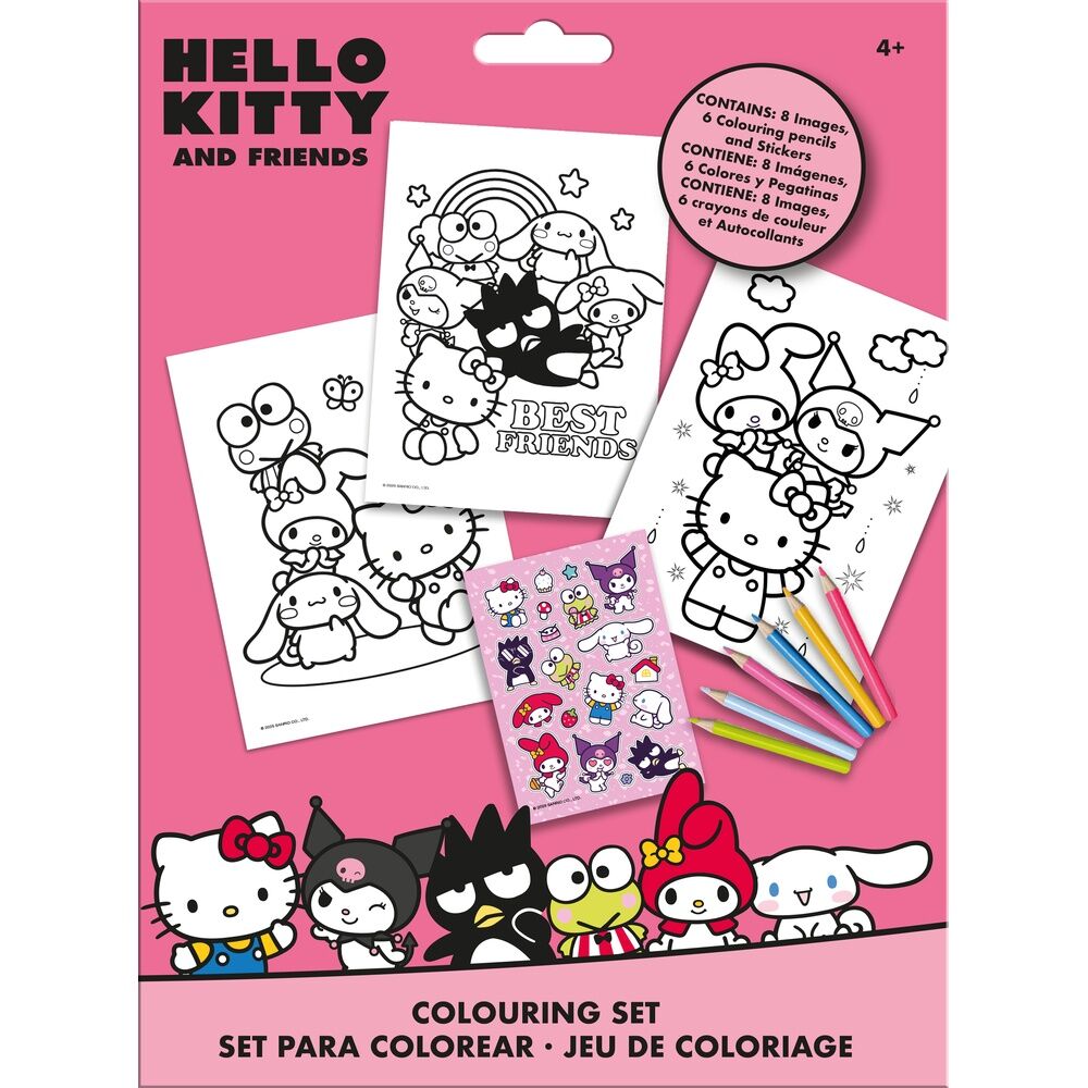 Hello Kitty and Friends Sticker colouring set 1