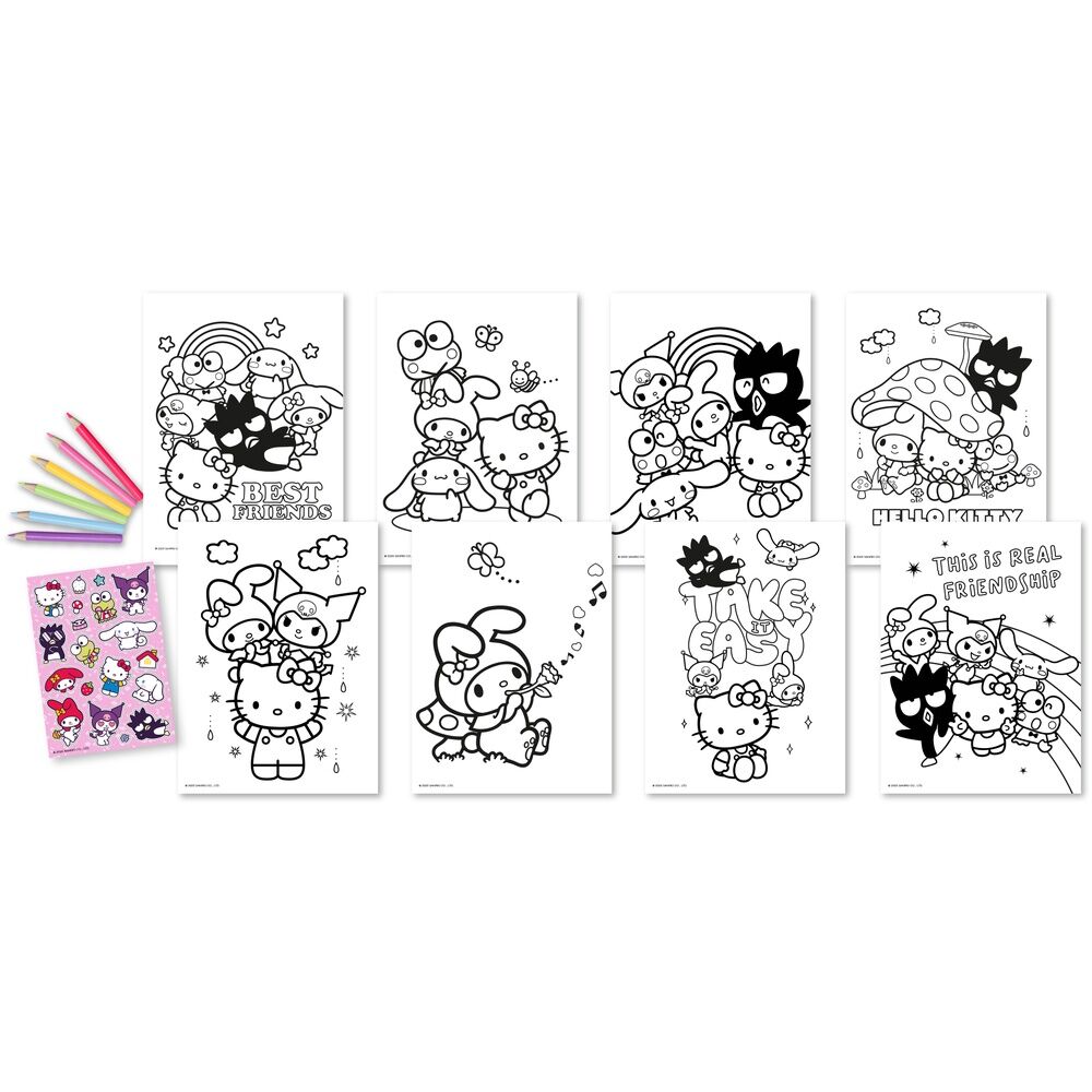 Hello Kitty and Friends Sticker colouring set 2