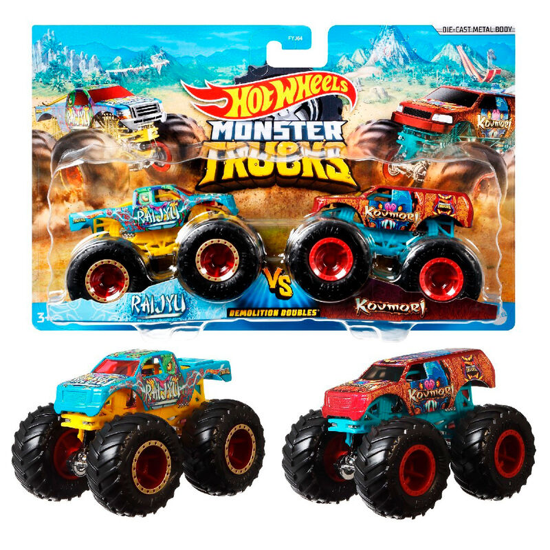 Hot Wheels Monster Trucks assorted pack 2 demolition doules 5