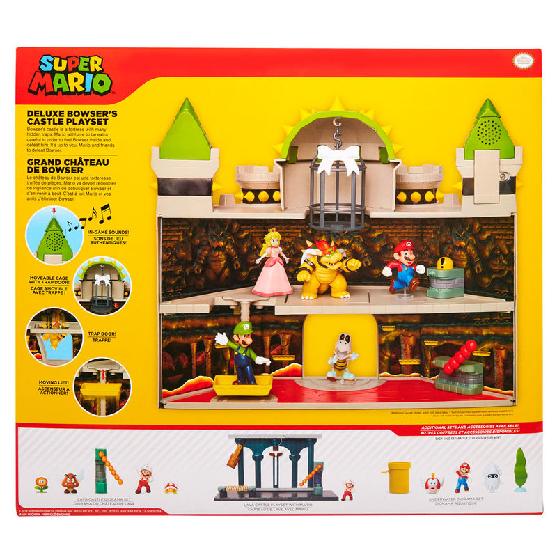 Mario Bros deluxe Bowser Castle playset 8