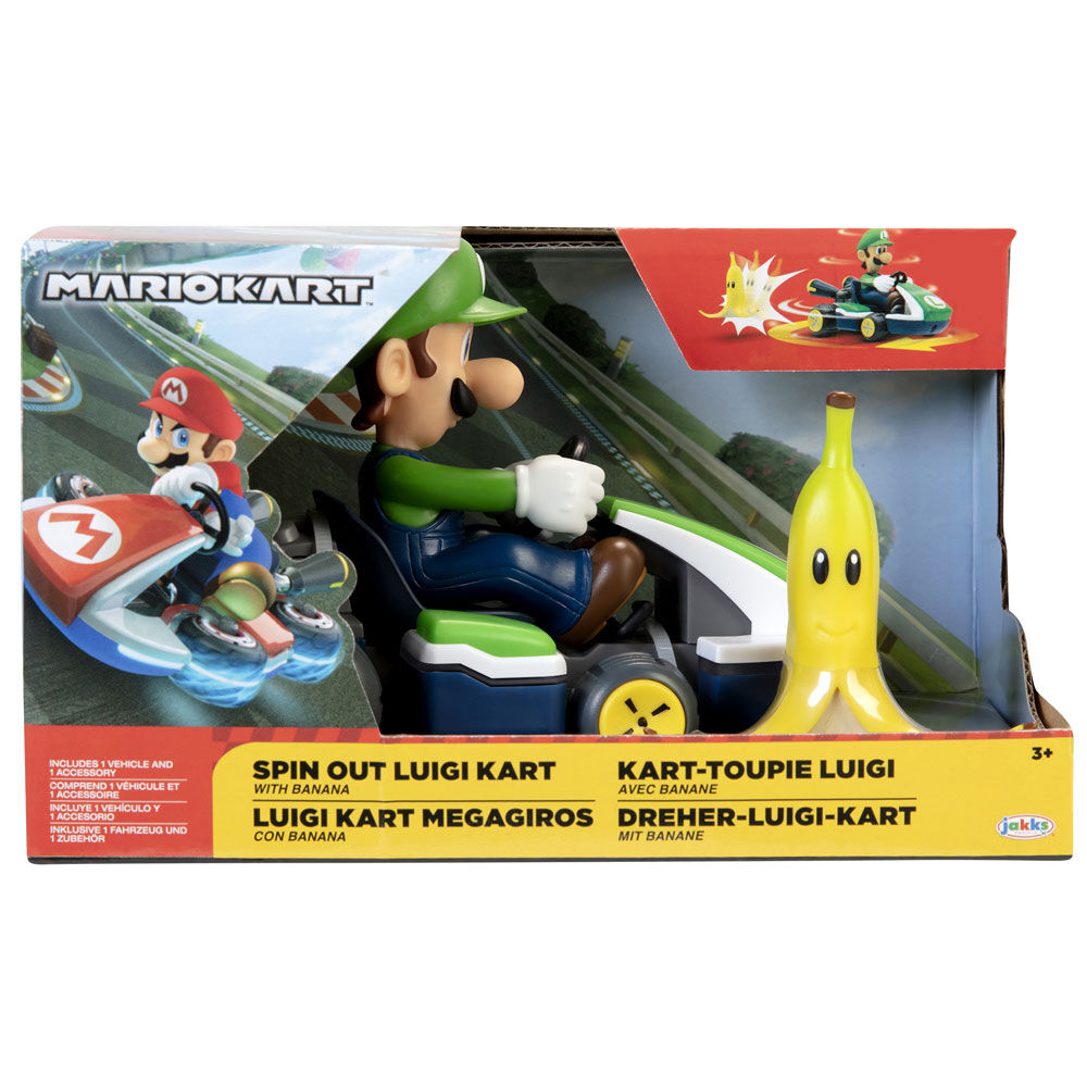 Mario Kart spinout Luigi Kart figure 6cm 1