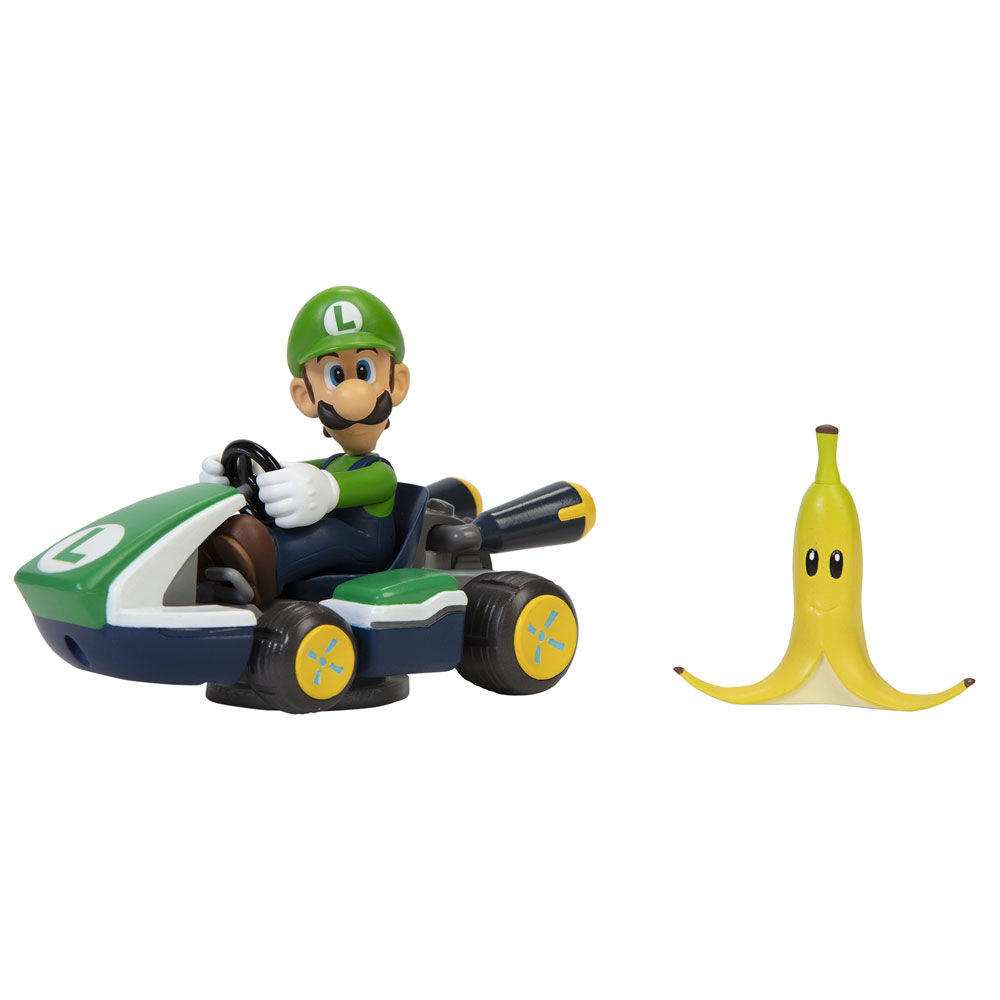 Mario Kart spinout Luigi Kart figure 6cm 2
