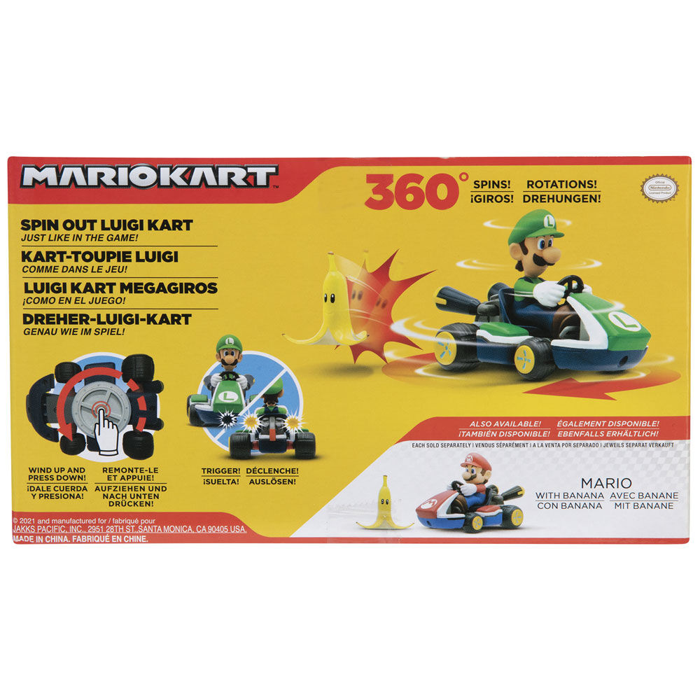 Mario Kart spinout Luigi Kart figure 6cm 4