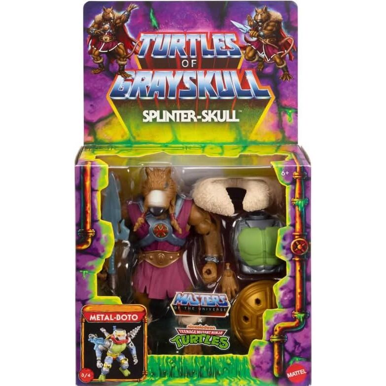 Masters of the Universe Turtles of Grayskull Splinter-Skull figure 14cm 6