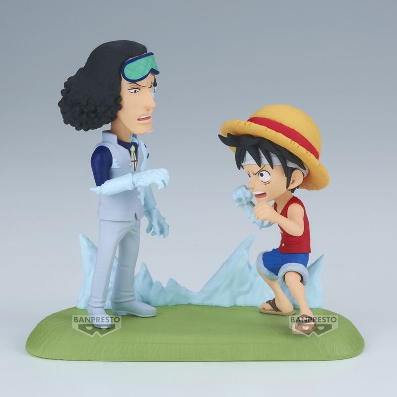 One Piece World Collectable Figure Log Stories Monkey D. Luffy vs Kuzan 9cm 1