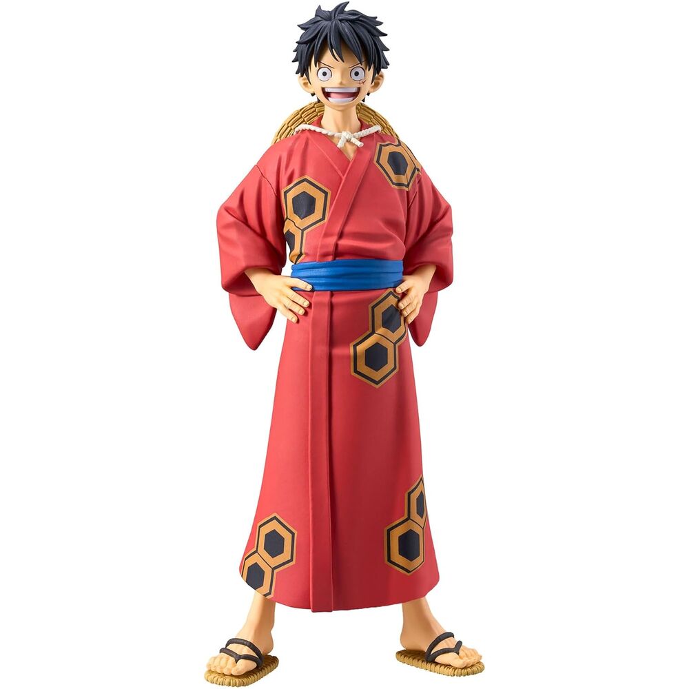 One Piece The Grandline Series Wanokuni Yukata Monkey D Luffy figure 16cm 1