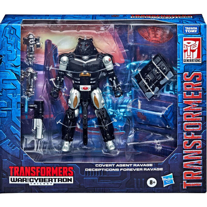 Transformers War From Cybertron Covert Agent Ravage + Decepticon Forever Ravage figures set 15cm 4