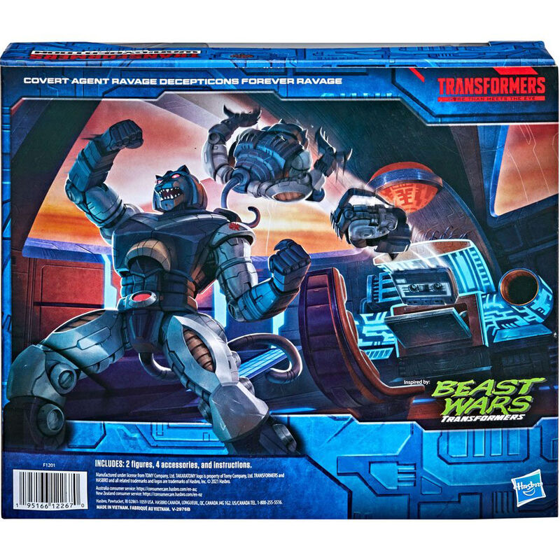 Transformers War From Cybertron Covert Agent Ravage + Decepticon Forever Ravage figures set 15cm 5
