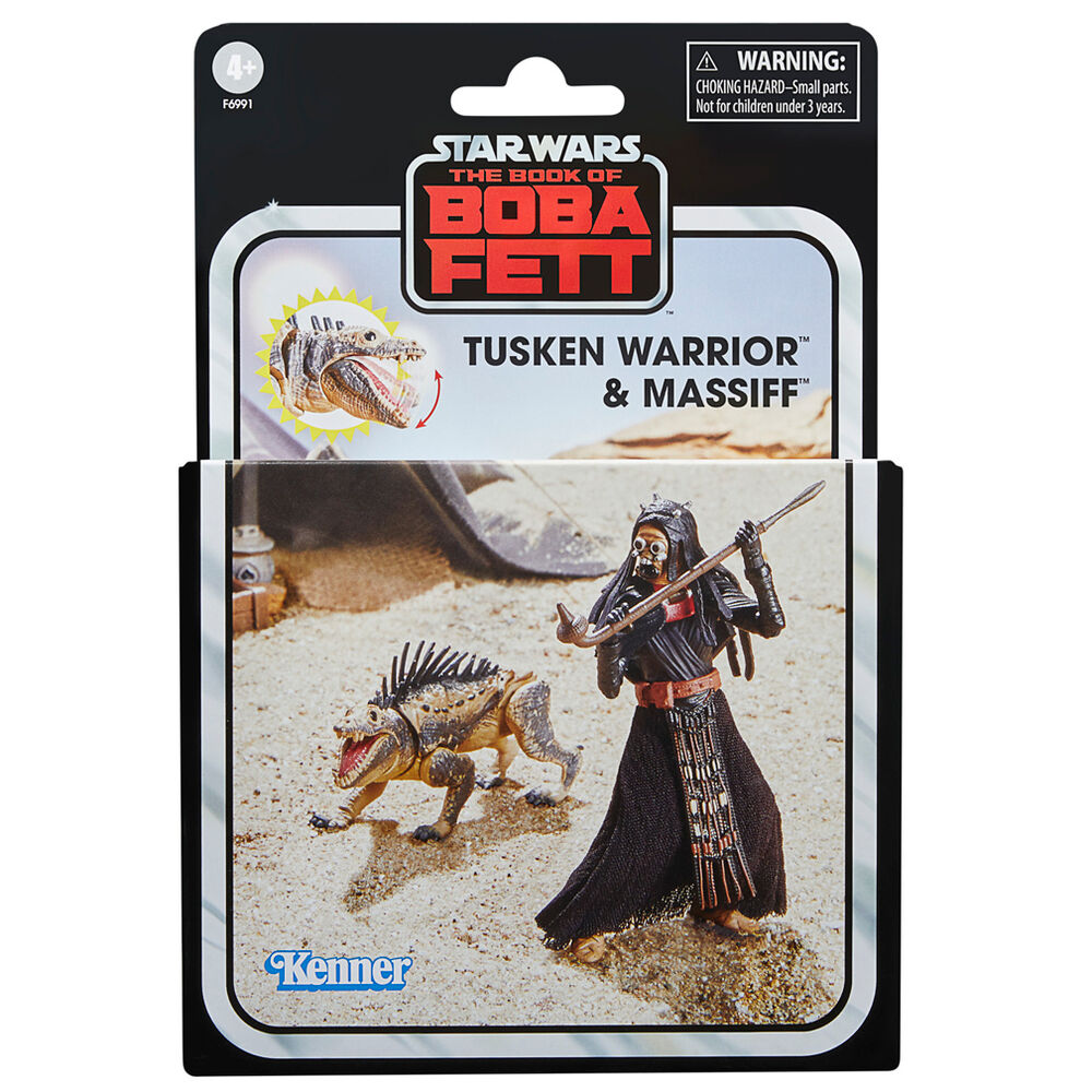 Star Wars The Book of Boba Fett Tusken Warrior & Massiff figures 9,5cm 3