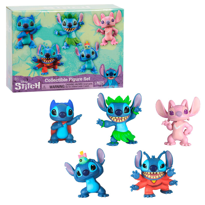 Disney Stitch pack 5 figures 7cm 2