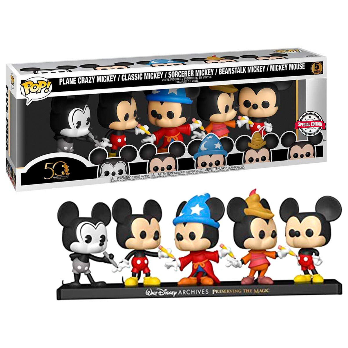 POP pack 5 figures Disney Archives Mickey Exclusive 1